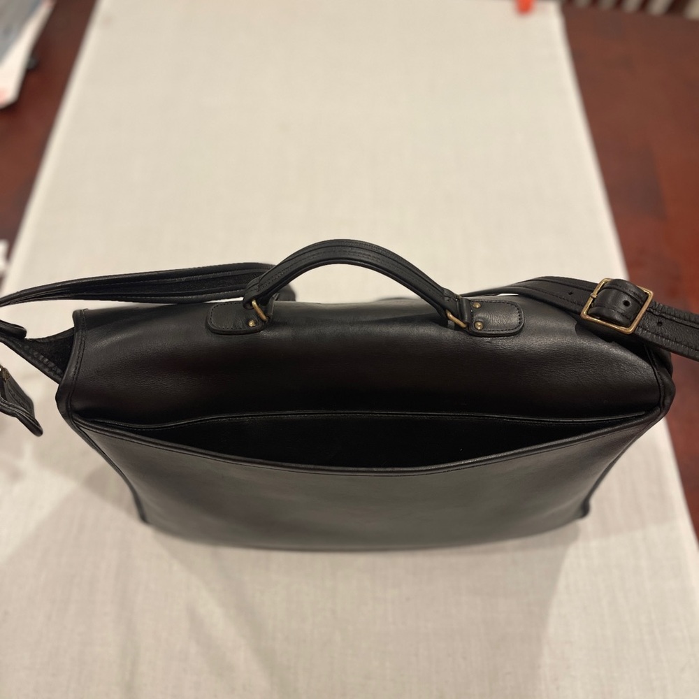 Vintage Coach Smooth Black Leather Metropolitan Briefcase Adj Strap 1133-311 OBO - Picture 10 of 16